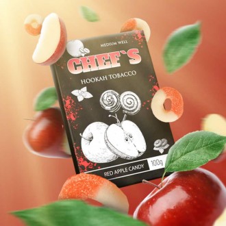 Тютюн Chef's Red apple candy (Яблучні льодяники) (40 грамів)