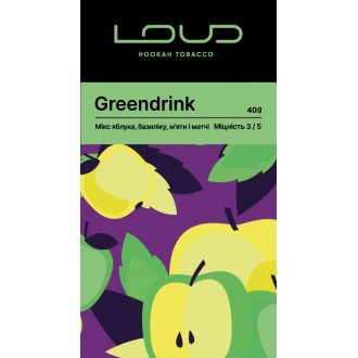 Тютюн Loud Greendrink (Мікс яблука, базиліку, м'яти та матчі) 40g