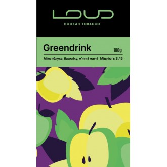 Тютюн Loud Greendrink (Мікс яблука, базиліку, м'яти та матчі) 100g